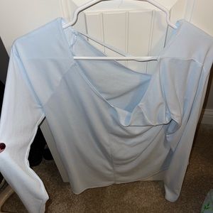 Abercrombie and Fitch size small blue flowy long sleeve top